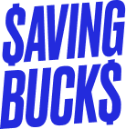 The SavingBucks logo in a blue color.